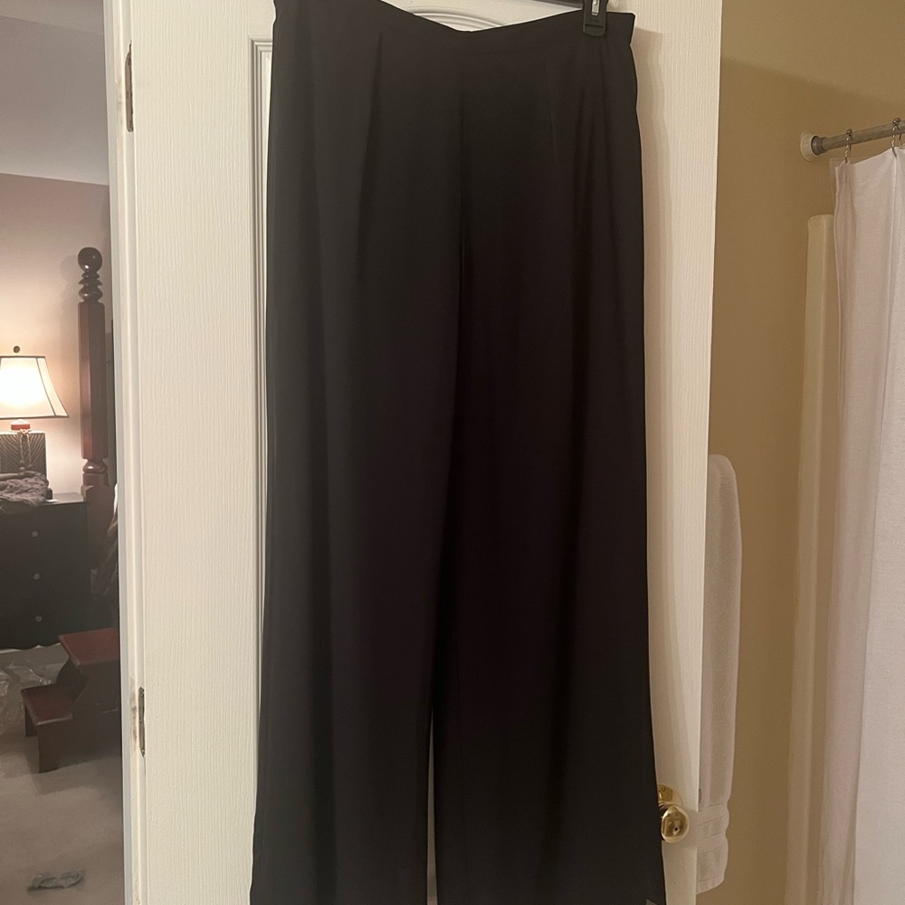 SLNY Black Wide Leg Women's Pants